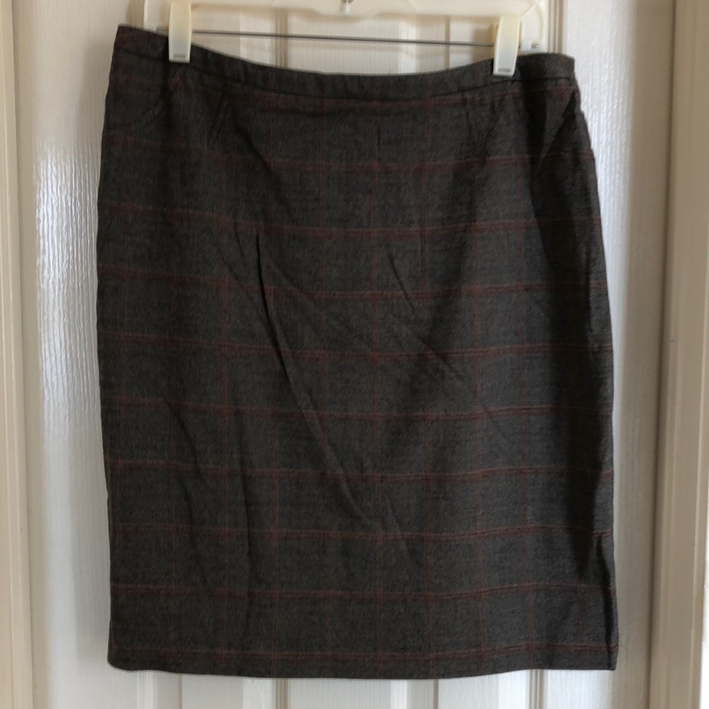 New York & Company Gray Pencil Skirt Knee-Length Work